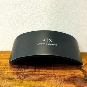 Armani Exchange black sunglass hard cover case